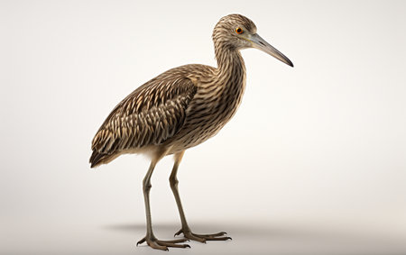 A Limpkin on a White Backgroundの素材