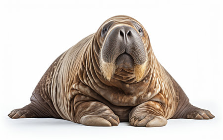 A Walrus Against a White Backdropの素材
