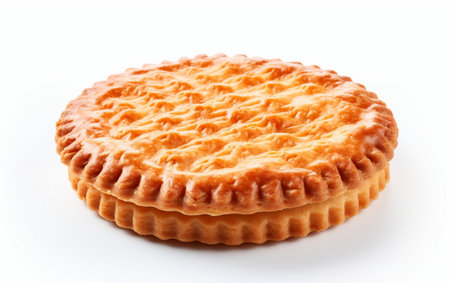 Chocolate Pie Biscuit Transparent Background. Ai generatedの素材