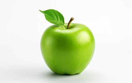 Green Apple on Transparent Background. Ai generatedの素材