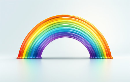Rainbow Illustration with Clear Background. Ai generatedの素材