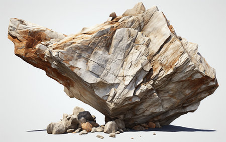 Rock on See-Through Base. Ai generatedの素材