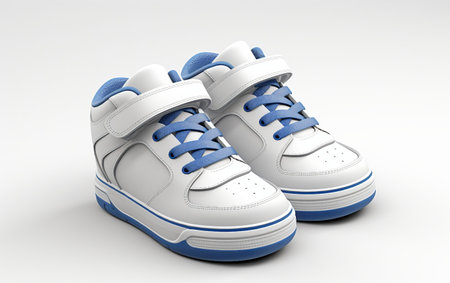 Sneaker Shoes for Kid on Transparent Background. Ai generatedの素材