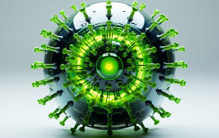 Computer Virus Clear Backdropの素材