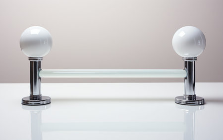 Parallettes on Transparent Surface. Ai generatedの素材