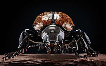 Rhinoceros Beetle Transparent Background. Ai generatedの素材