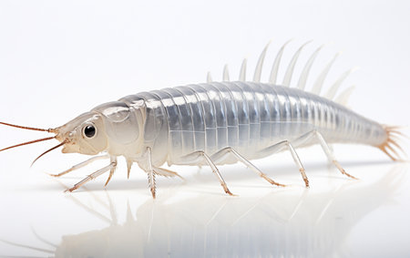 Silverfish Against a Clear Background. Ai generatedの素材