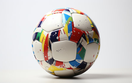 Mixed Color Print Transparent Background Footballの素材