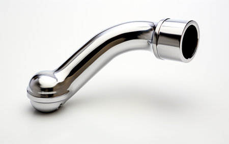 Crystal Clear: 45-Degree Iron Elbow Sliver on Transparent Backgroundの素材