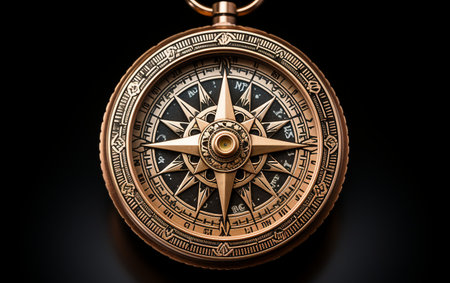 Antique Navigation Tool on Clear Backgroundの素材
