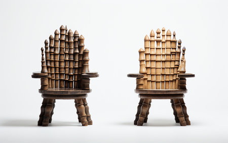 Bamboo Chess Chairs with Transparent Backgroundの素材
