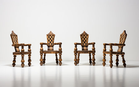Bamboo Chess Chairs with Transparent Backgroundの素材
