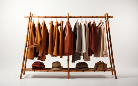 Transparent Bamboo Coat Rack Backgroundの素材