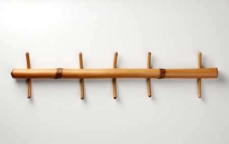 Bamboo Coat Hanger on Transparent Backgroundの素材