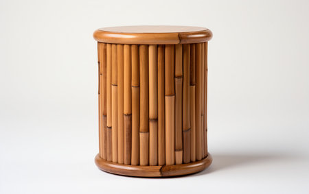 Bamboo End Table on a Background of Transparencyの素材