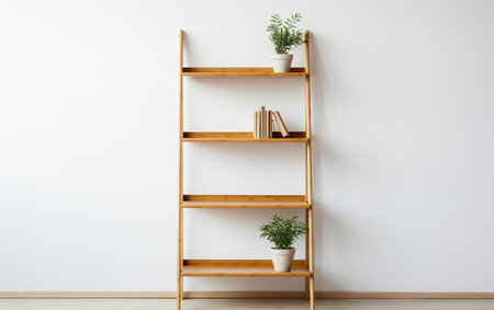 Bamboo Ladder Shelf with Transparencyの素材