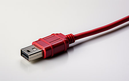 Cable Connector USB White Backgroundの素材