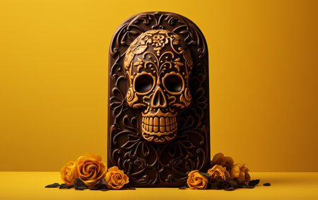 Mexican Chocolate Yellow Backgroundの素材