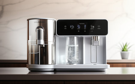 Purified Water Device White Backgroundの素材