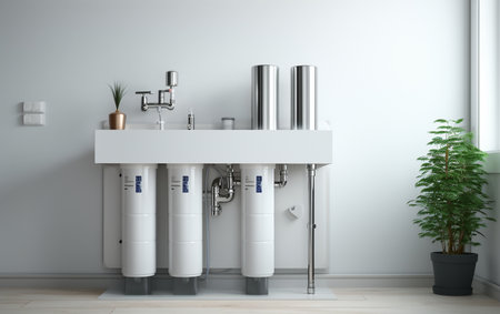 Water Softening System White Sceneの素材