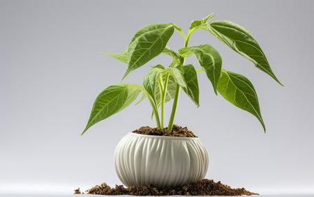 Saturated Flower against a White Backgroundの素材