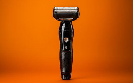 Black Safety Razors on Vibrant Yellowの素材