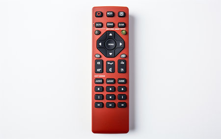 TV Control Remote White Backgroundの素材