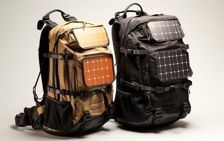 Solar Backpacks White Backgroundの素材