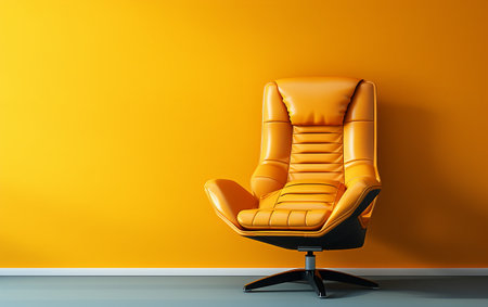 Yellow Wall Setting for a Gaming Chair Showcaseの素材