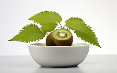 Kiwi Plant Seedling in the White Bowlの素材