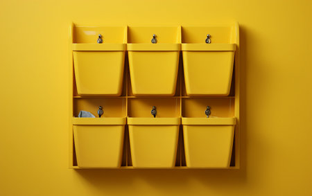 Sleek Yellow Wall Magazine Organizerの素材