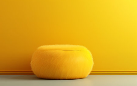 Yellow Background Pouffe Displayの素材