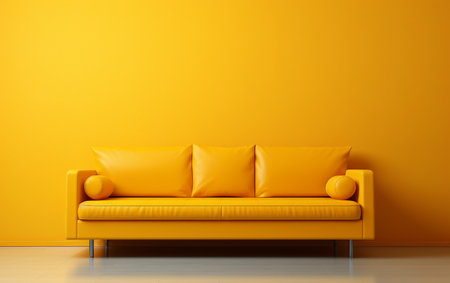 Yellow Background Wall-Mounted Sofaの素材
