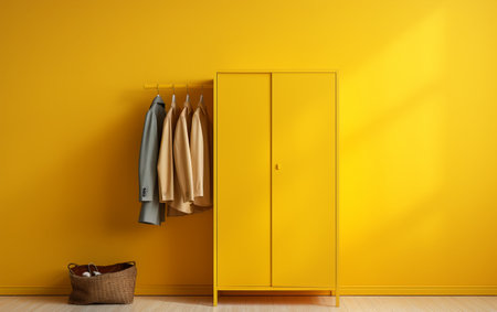 Yellow Background Wall Wardrobeの素材