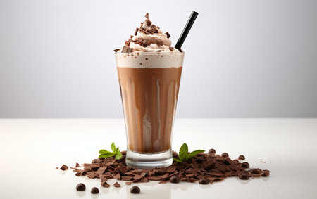 Boozy Chocolate Milkshake White Backgroundの素材