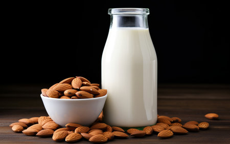Almond Milk Transparent Backgroundの素材
