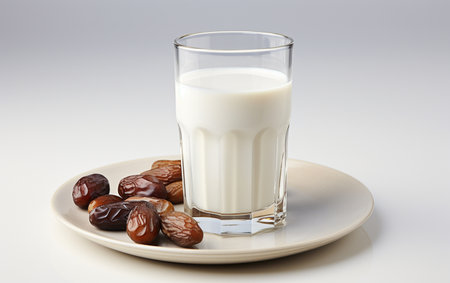 Transparent Background Date with Milk Glassの素材