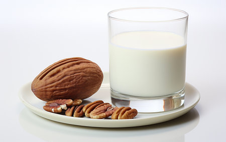 Milk Background Transparent Pecanの素材