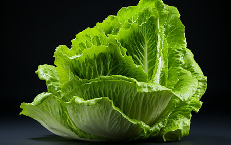 Lettuce against a Clear Backgroundの素材