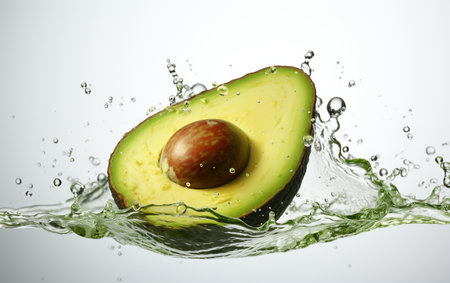 Avocado Splash against Transparencyの素材