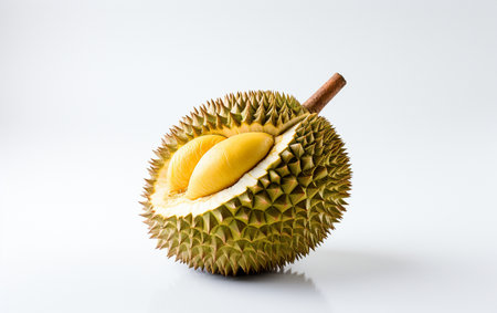 Durian Fruit on See-Through Surfaceの素材