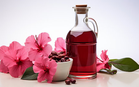 Bottle Hibiscus Oil Transparent Backgroundの素材