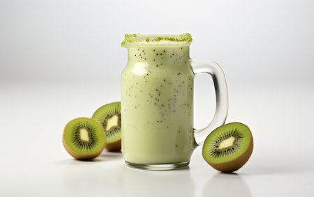 Kiwi Milkshake Juice Transparent Backgroundの素材