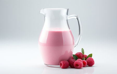 Raspberry Milkshake on Transparent Backgroundの素材