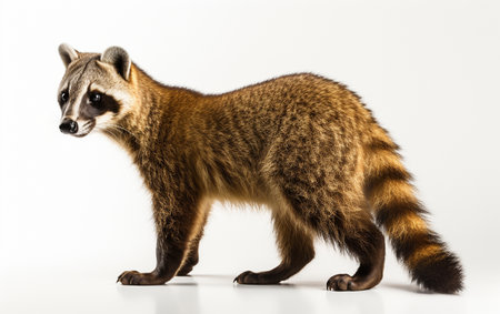 Raccoon Feasting on Crab in Transparencyの素材