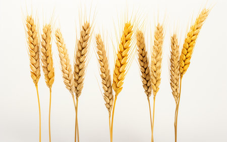 Barley Spikes on a Clear Canvasの素材