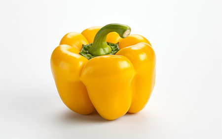 Yellow Pepper on a Clear Backgroundの素材