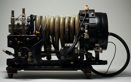 Cable Machine Isolated on Clear Backgroundの素材