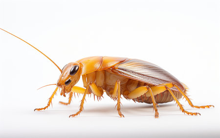 Cockroach Silhouette on Clear Canvasの素材