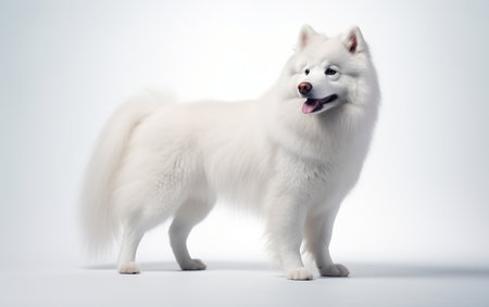 Samoyed Isolated on Clear Backgroundの素材